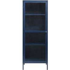 Blue Glass Cabinets Bronco Blue Metal Glass Cabinet