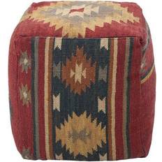 Red Stools Surya Chevron Joey Square Pouffe