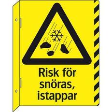 Snöras skylt Systemtext Graphics Ab SKYLT RISK FÖR SNÖRAS/IS. 490