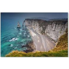 Interior Details Trademark Fine Art "Etretat the Fog" Mathieu Rivrin Photographic Print on Framed Art