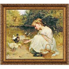 Design Toscano Making Friends Canvas Replica Painting Medium Framed Art