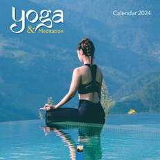 Office Supplies Yoga Meditation Wall Calendar 2024