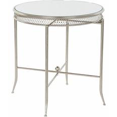 Plata Aparadores Dkd Home Decor Mesa Auxiliar Plateado Metal Espejo 56 x 56 x 56 cm Aparador