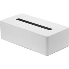 Weiß Taschentuchboxen Rectangular Tissue Box Holder Cover Metal Container Case