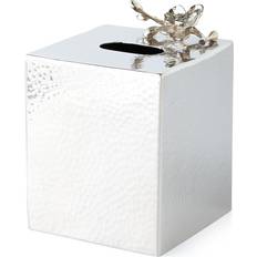 Plata Fundas para cajas de pañuelos White Orchid Tissue Box Holder