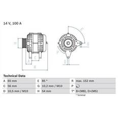 Bosch Generadores Bosch 0 986 047 270 Alternador 14V 120A