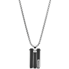 Fossil smycken herr Fossil Geometric Necklace - Silver/Black