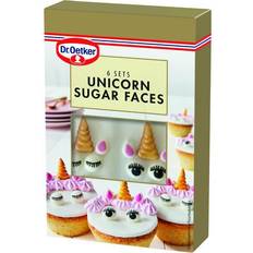 Dr. Oetker Bakdekorationer Dr. Oetker Unicorn Sugar Faces set Tårtdekoration