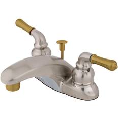 Kingston Brass KB629 4 in Centerset Bathroom Faucet Brushed Nickel/P Nickel, Grey