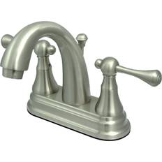 Taps Kingston Brass KS7618BL 4 in Centerset Bathroom Faucet Brushed Nicke Nickel