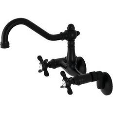 Taps Kingston Brass KS3220BEX 6-Inch Adjustable Center Wall Mount Matt black