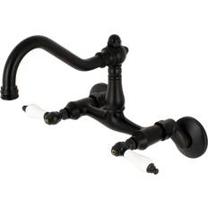 Kingston Brass KS3220PL Vintage Kitchen Faucet, 8-1/2" Matt black