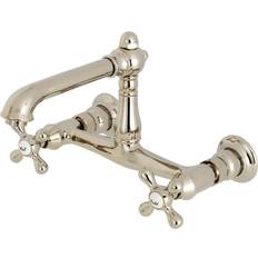 Taps Kingston Brass KS7246AX English Country Bathroom Faucet, 6-5/8" Gray, Nickel