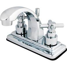 Taps Kingston Brass KS4641EX 4 in Centerset Bathroom Faucet Polished Chro Grey