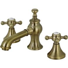 Taps Kingston Brass KC7063BX English Country 8 in Widespread Bathroom Fauc Nickel, Brass