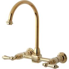 Taps Kingston Brass Restoration 8-Inch Centerset Wall Mount Kitchen Faucet
