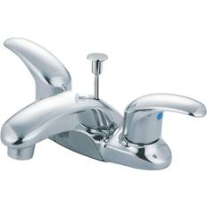 Taps Kingston Brass KB6621LL 4 in Centerset Bathroom Faucet Polished Chro Grey