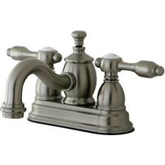 Kingston Brass KS7108TAL 4 in Centerset Bathroom Faucet Brushed Nick Nickel, Grey