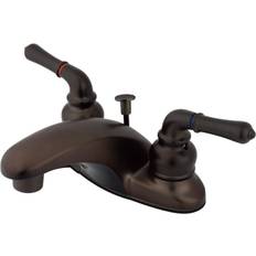 Taps Kingston Brass KB625 4 in Centerset Bathroom Faucet Oil Rubbed Bronz Brown