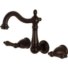 Kingston Brass KS1255AL Wall Mount Bathroom Faucet Brown, Bronze
