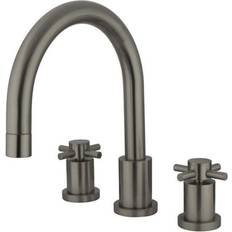 Kingston Brass KS8328DX Two Handle Roman Tub Nickel, Grey