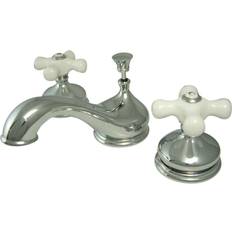 Kingston Brass KS1161PX 8 in Widespread Bathroom Faucet Polished Chr Brushed Nickel