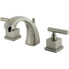 Kingston Brass KS4988CQL Claremont Two Handle 8' to 16' Widespread Lavatory Fauc Níquel, Latón, Gris