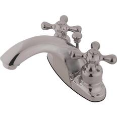 Kingston Brass KB7648AX 4 in Centerset Bathroom Faucet Brushed Nicke Nickel, Grey