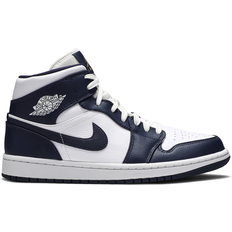 Nike Air Jordan Kengät Nike Air Jordan 1 Mid M - White/Obsidian/Metallic Gold