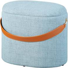 Gris Poufs Inter Link Tabouret Coffre Gris SAVANA L 42 x P 30 x H 36 cm Pouf