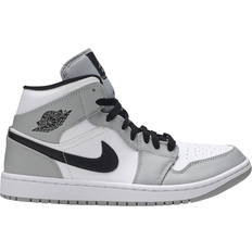 Faux Leather Sneakers Nike Air Jordan 1 Mid M - Light Smoke Grey/Black/White