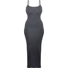 PrettyLittleThing Shape Jersey Strappy Maxi Dress - Charcoal Grey