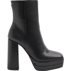 Polyurethane Ankle Boots River Island Platform Heeled Ankle Boots - Black