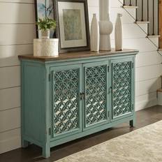 Turquoise Cabinets Kensington Turquoise W/ Worn Top Storage Cabinet