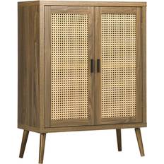 Rattan Cabinets Homcom Buffet Cabinet Brown Sideboard 30x39.2"