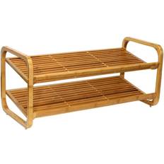 Blue Shoe Racks Oceanstar 2-Tier Bamboo Shoe Rack