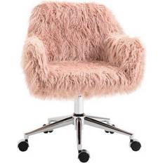 Vinsetto Faux Fur Office Chair 33.5"