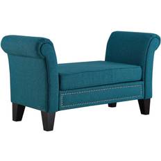 Blue Settee Benches modway Rendezvous Collection EEI-2548-TEA Settee Bench