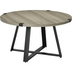 Round gray coffee table Homcom Round Coffee Table