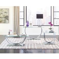 Coaster Contemporary Chrome U-shaped Coffee Table