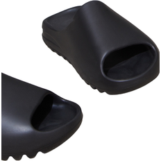 Rubber Ribbed Sole Sliders - Black