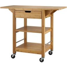 Green Trolley Tables Trinity Bamboo Cart Trolley Table