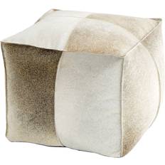 Gray Stools Blaire Hairhide Pouffe