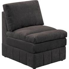 Benzara Luna Dark Gray Lounge Chair 35.2"