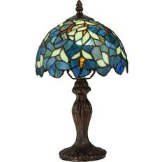 Lighting Meyda Tiffany 124812 14"H Nightfall Wisteria Table Lamp