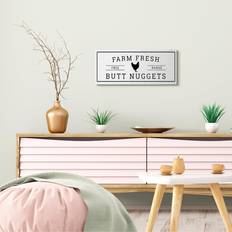 Interior Details Stupell Industries Home Farm Fresh Butt Nuggets Funny Chicken Word Design Canvas Wall Decor