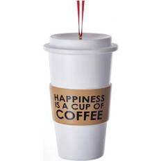 Svarte Juletrepynt Kurt Adler Resin Happiness is a Cup of Coffee Juletrepynt