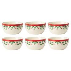 Ciotole per dessert Lenox Set Ciotole Natalizie 6 Pezzi Ciotola per dessert