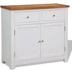 vidaXL Solid Oak Wood Sideboard 35.4x32.7"