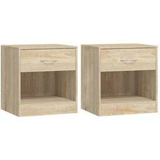 vidaXL Drawer Sängbord 30.5x36.5cm 2st